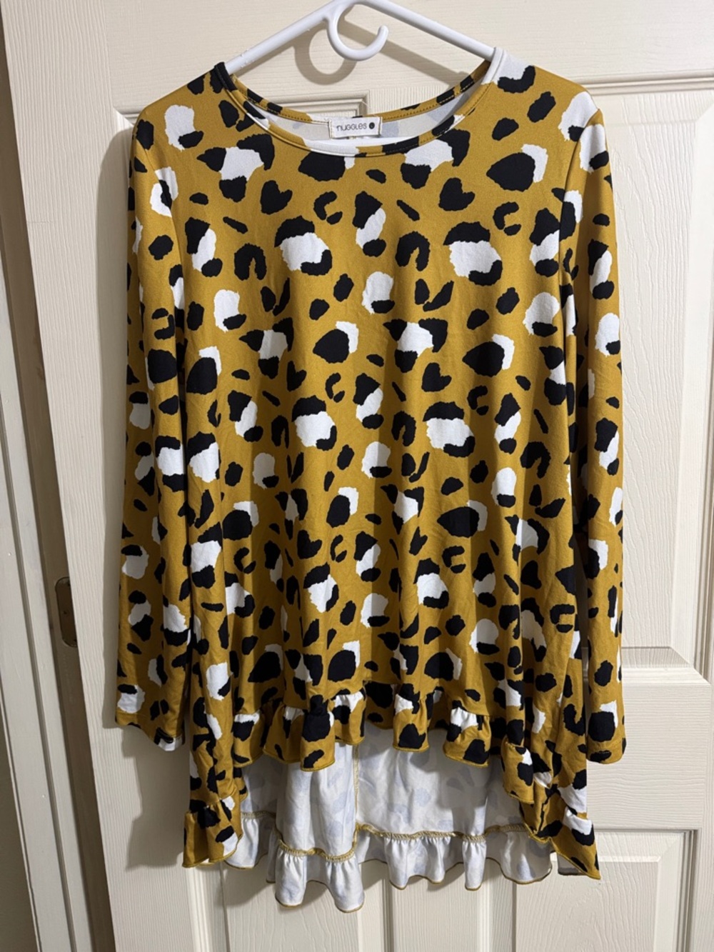 Nuggle’s Yellow Leopard Print Two-Piece Skirt & Top Set - Picture 4 of 5